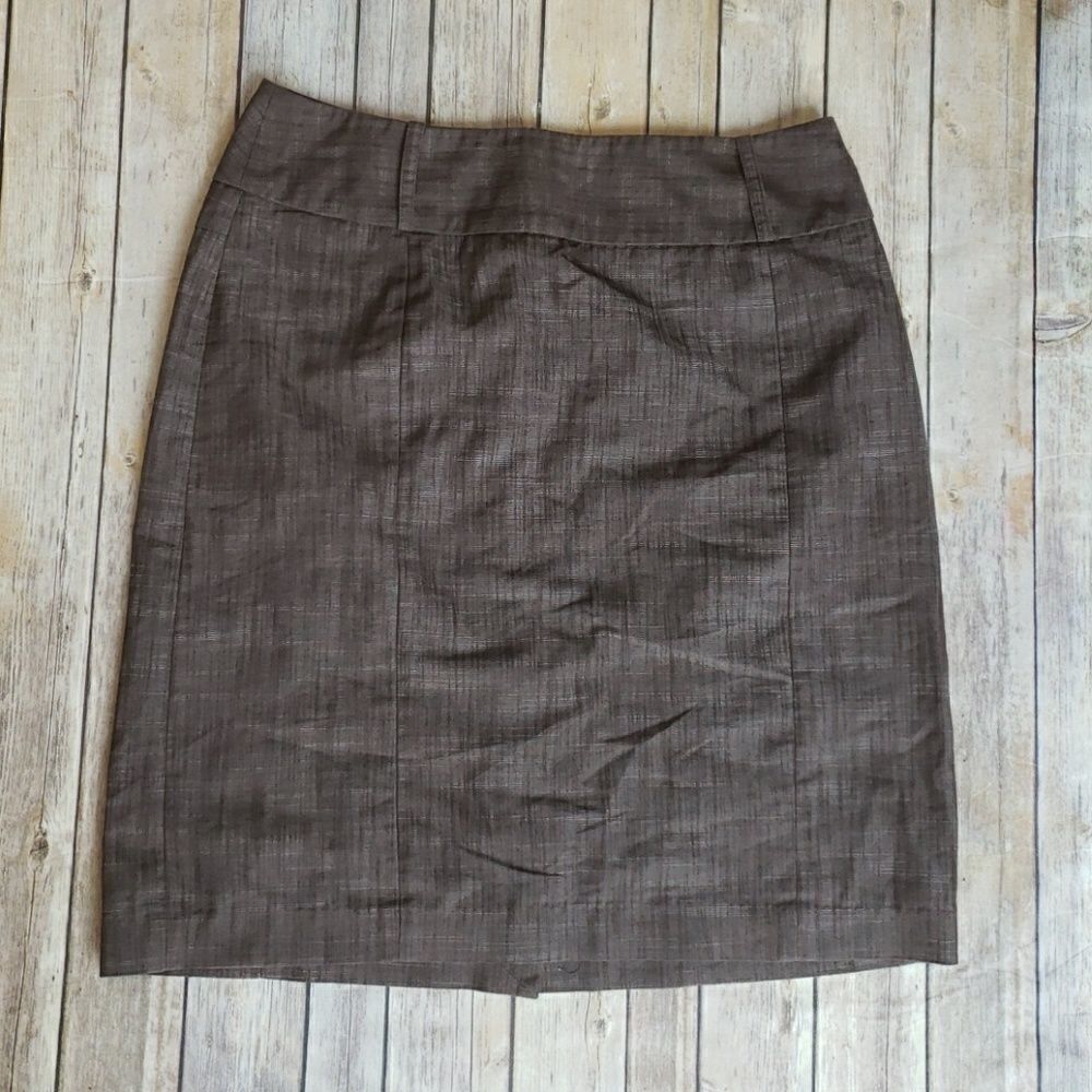 Larry Lavine Brown Knee Length Skirt